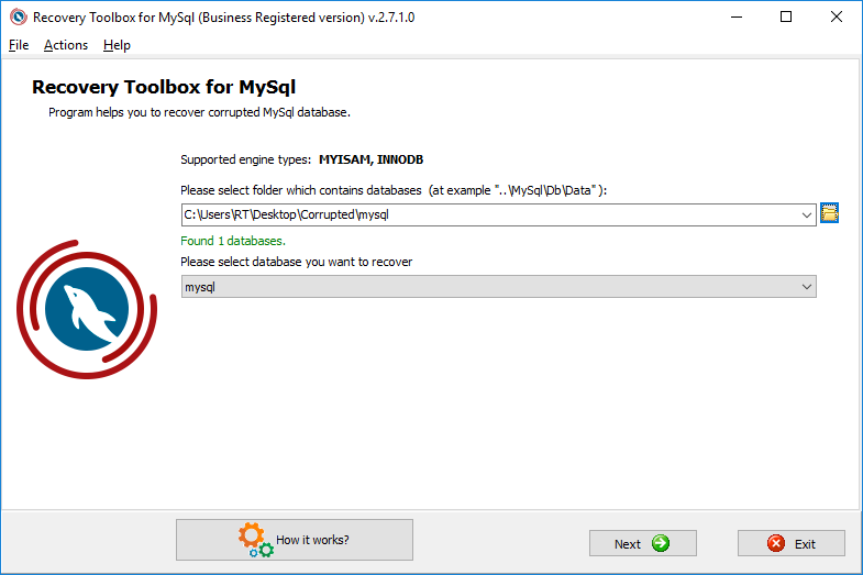 Recovery Toolbox for MySQL