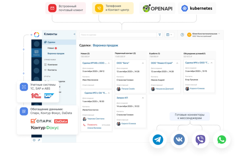ELMA365 CRM и соцсети
