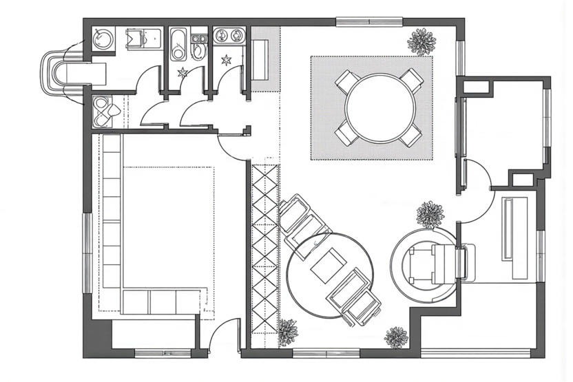 Планировка квартиры, созданная нейросетью
