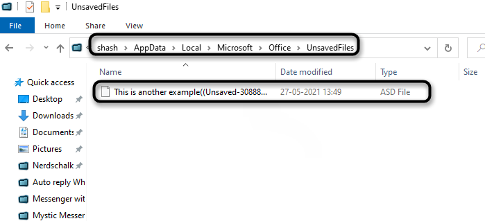 Проверка расположения несохраненных файлов в Microsoft Word