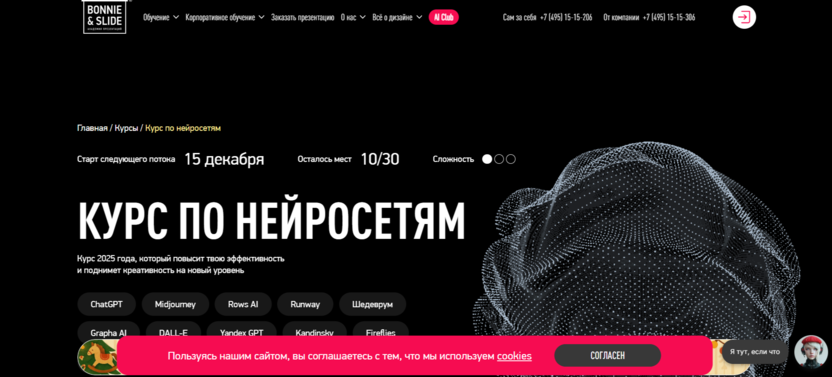 Курс по нейросетям – Bonnie & Slide