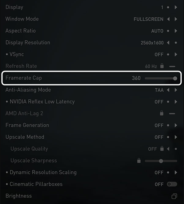 Установква лимита кадров для исправления инпут-лага с включенным генератором кадров