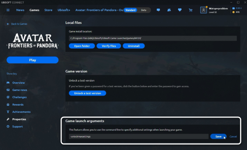 Разблокировка дополнительных настроек графики в Avatar Frontiers of Pandora