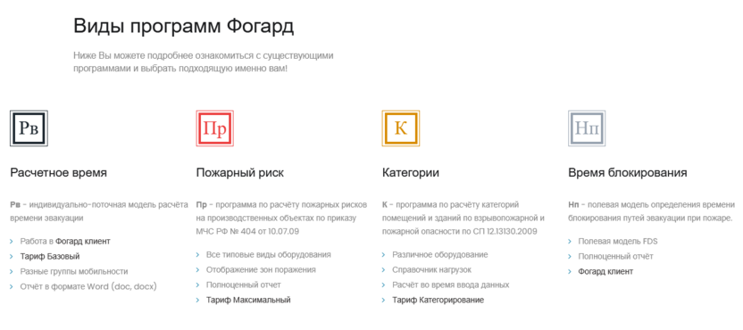 Скриншот сайта «Фогард»