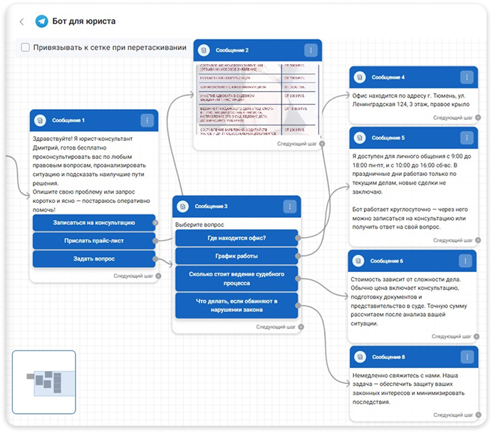 Цепочка отложенных сообщений в чат-боте
