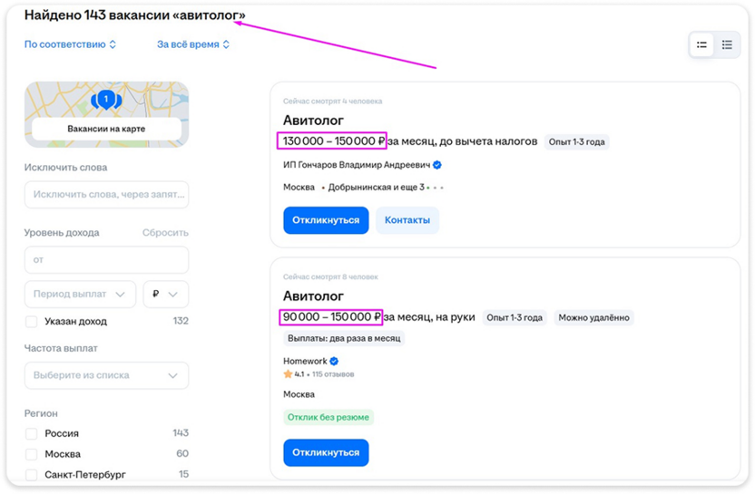 Сколько получают авитологи