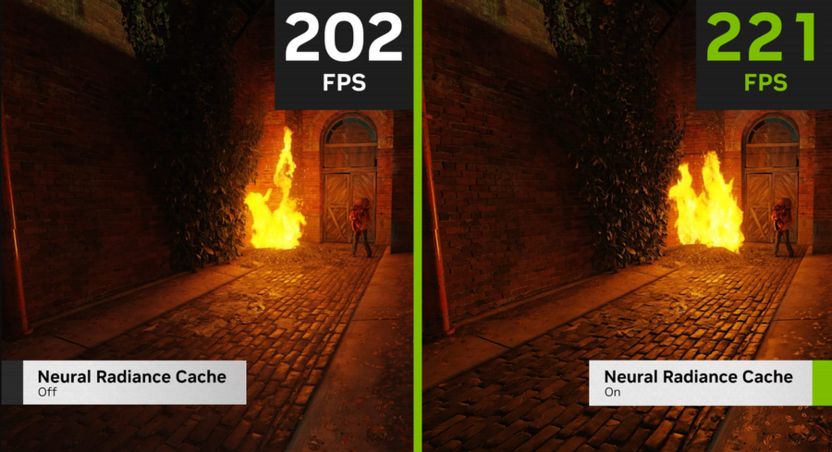 Обработка света при помощи RTX Neural Radiance Cache