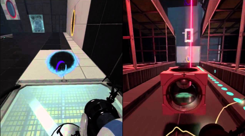 Прохождение совместных миссий Portal 2 на одном экране