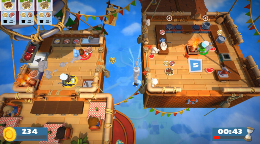 Совместное прохождение кооп миссий в Overcooked! 2