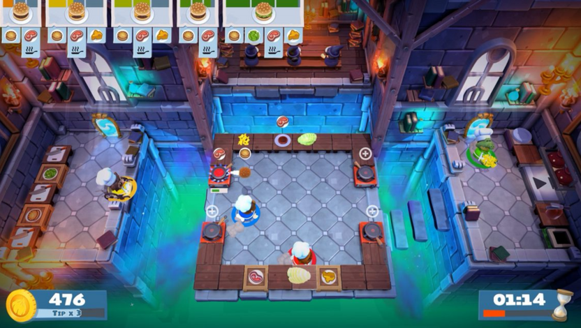 Усложнение кооперативной игры Overcooked! 2 на одном экране
