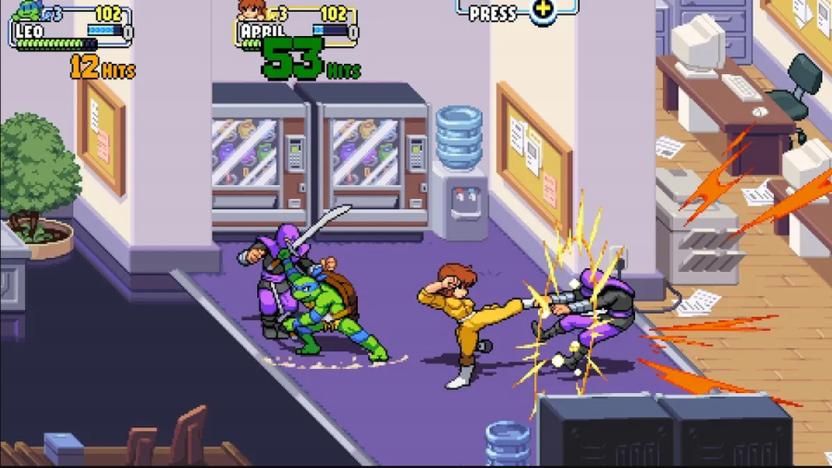 Совместное прохождение TMNT Shredder's Revenge на одном экране