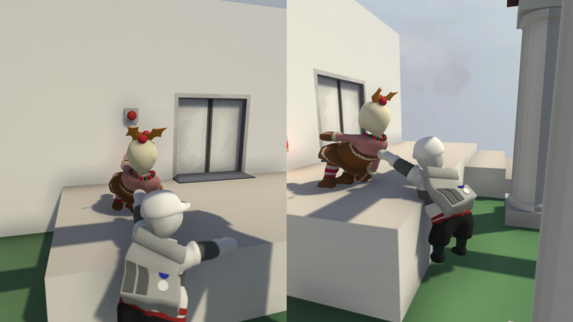 Прохождение Human Fall Flat в кооперативе на одном экране