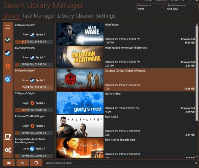 Использование сторонней программы для переноса игр Steam на новый диск