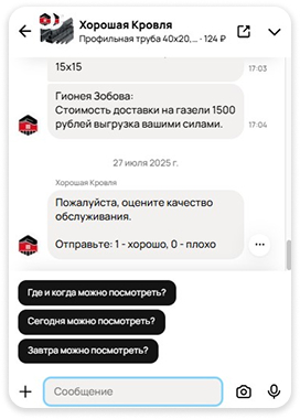 Сообщение с пометкой «Ассистент Авито»