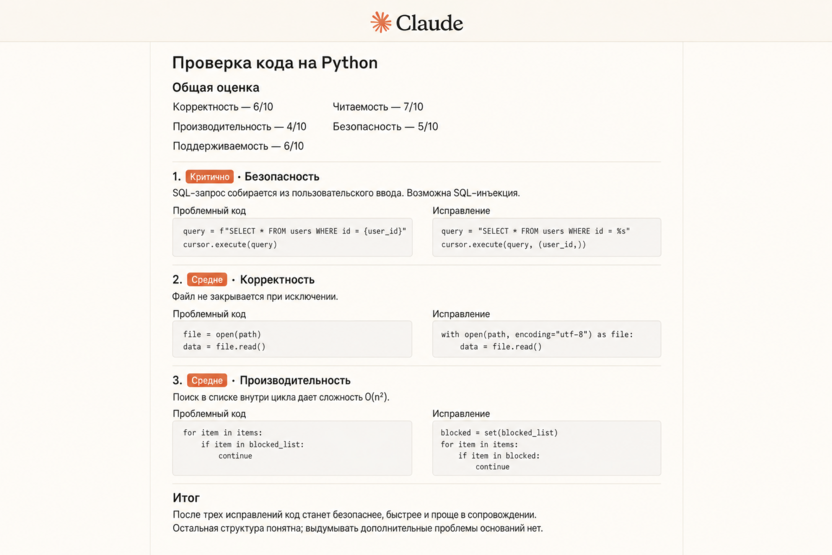 Для рефакторинга и проверки кода