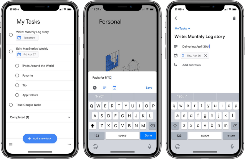 Приложение для списка дел на Android: Google Задачи (Google Tasks)