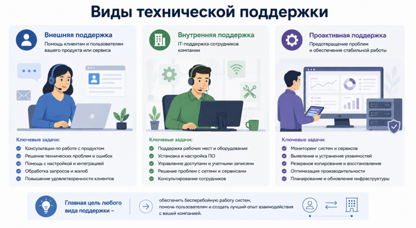 Виды техподдержки