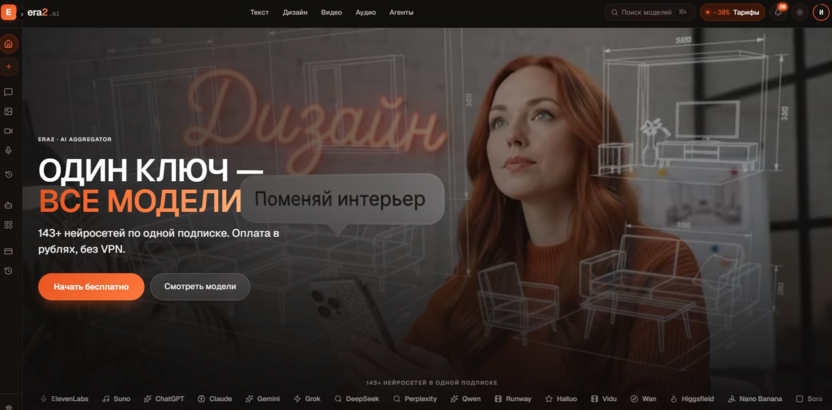 ERA2.ai – весь набор нейросетей для карточки в одном окне