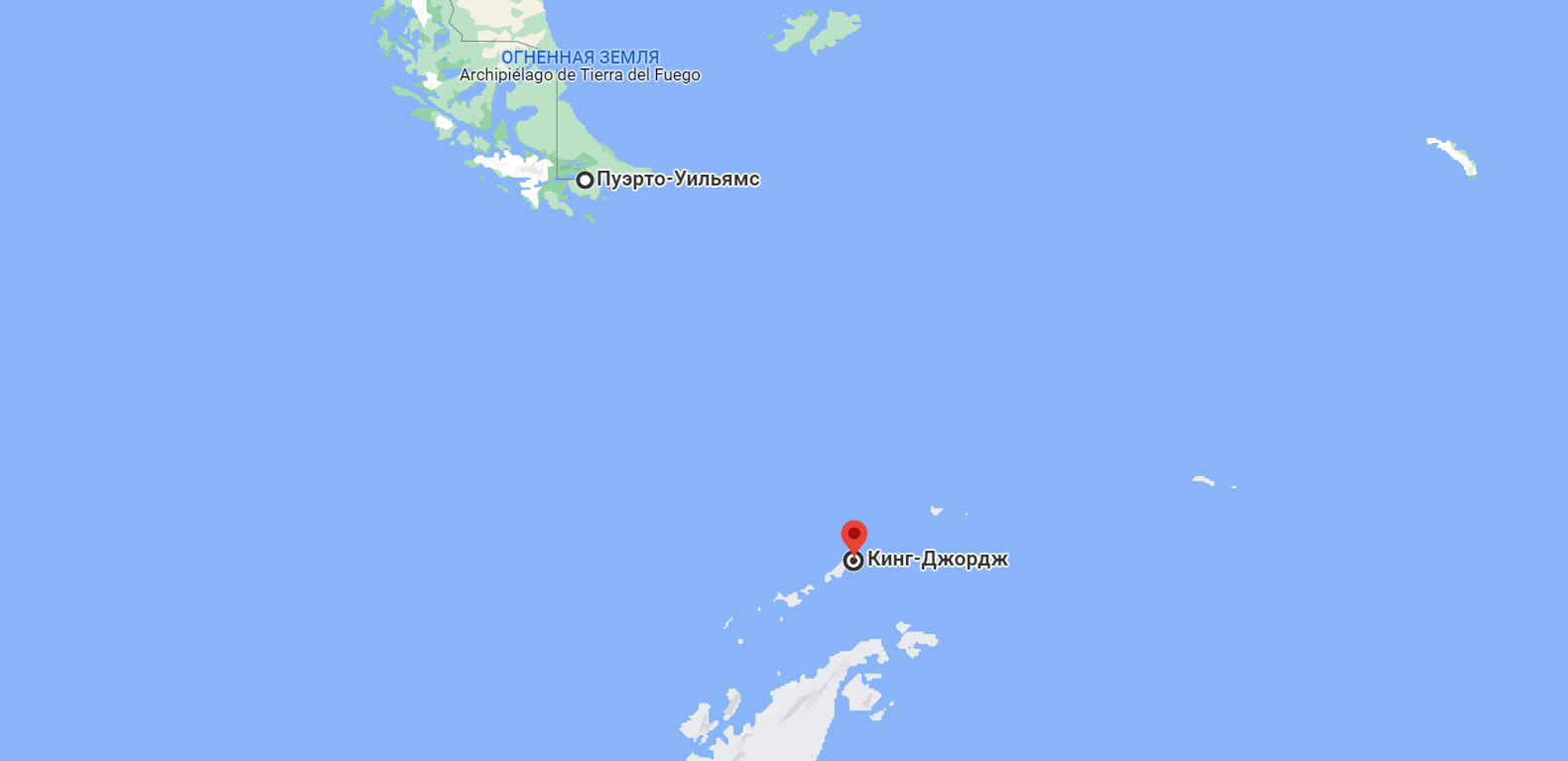 Расстояние между Чили и Антарктидой