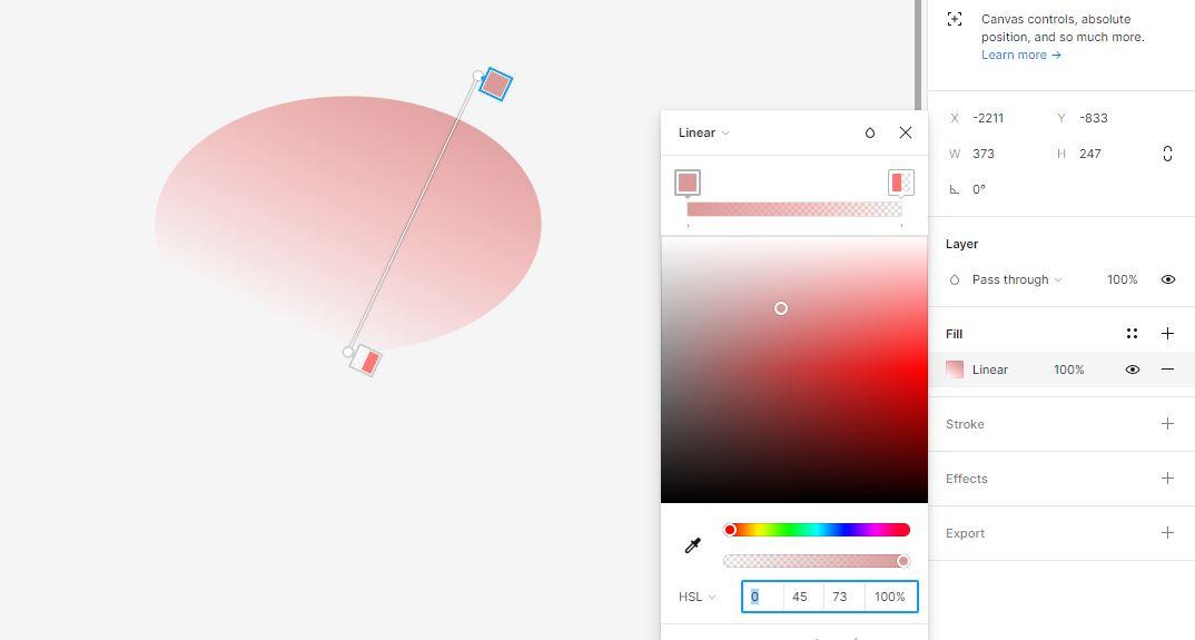 Creating a gradient in Figma 