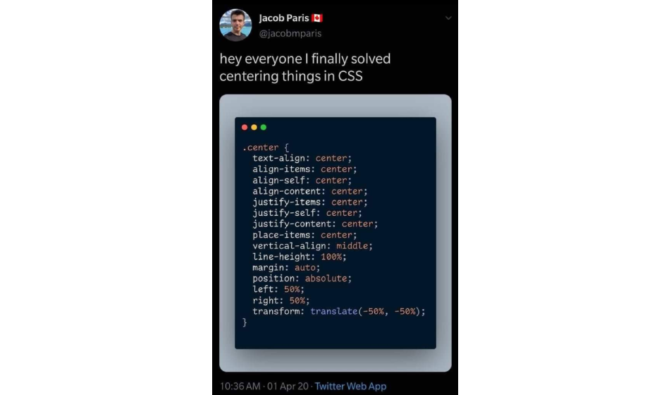 Центрирование в CSS