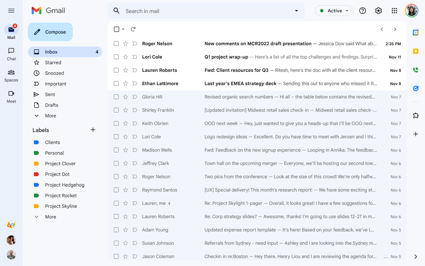 Новый Gmail
