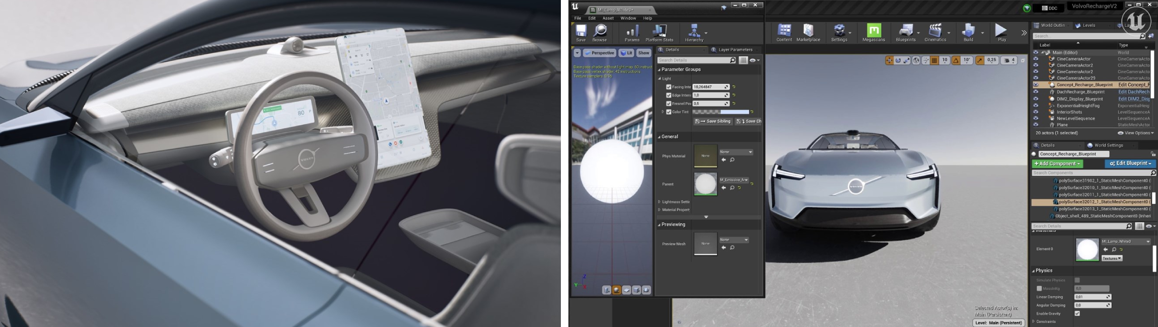 Volvo Cars и Epic Games обеспечивают фотореалистичную визуализацию в реальном времени внутри автомобилей Volvo