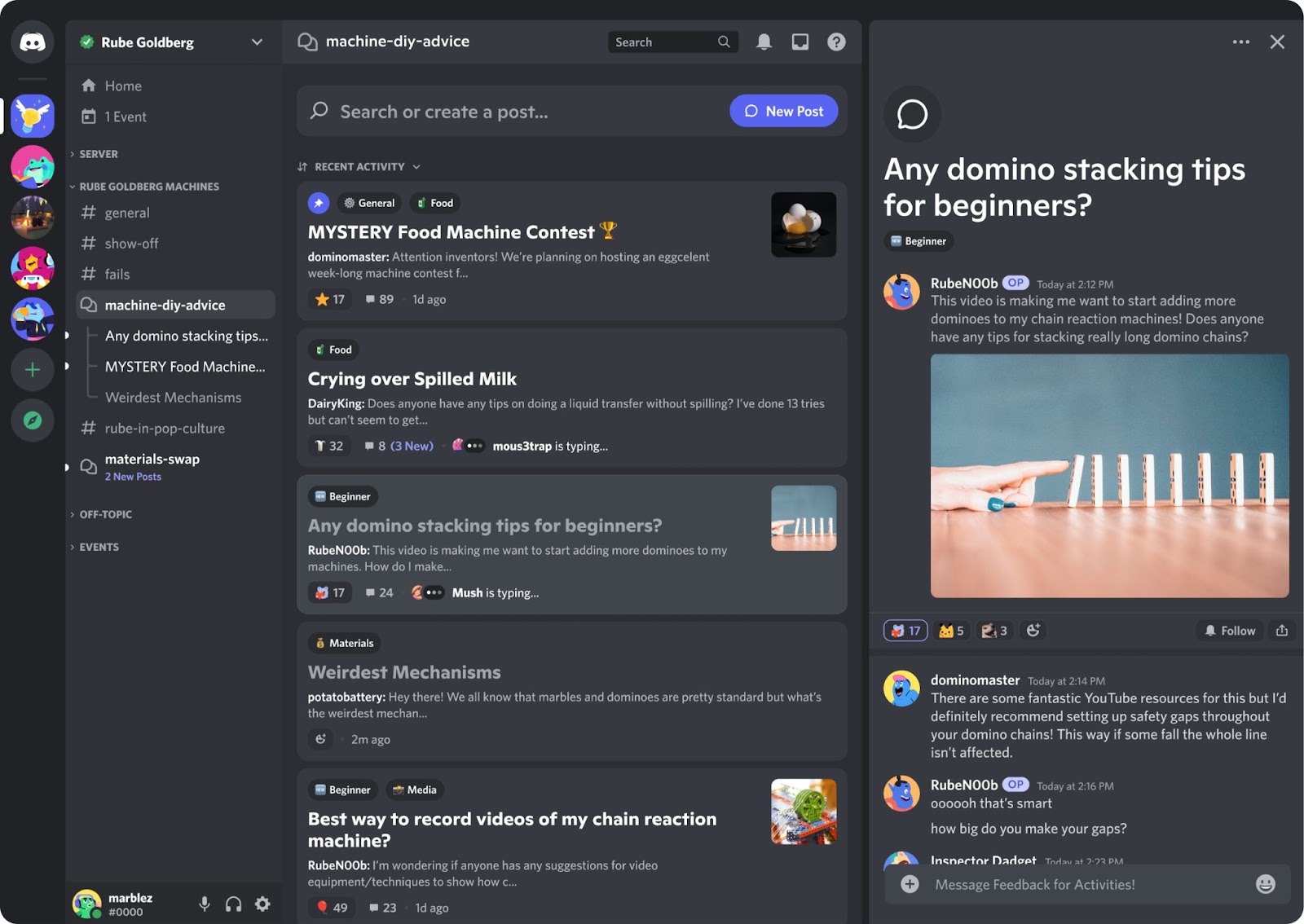 New types of channels in Discord