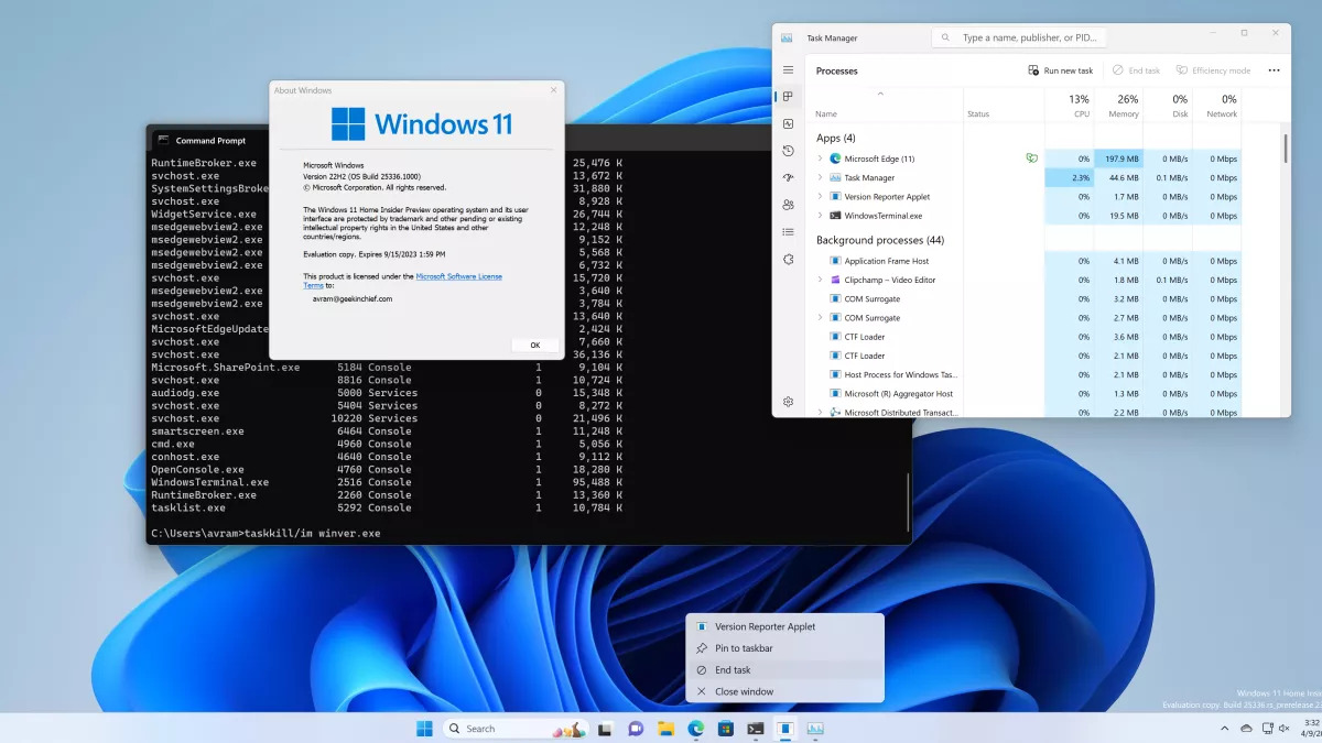 Новый способ принудительного закрытия приложений в Windows 11