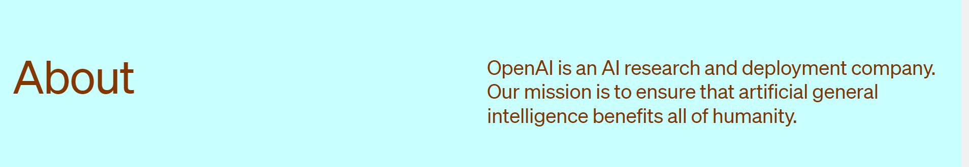 Описание компании на сайте OpenAI