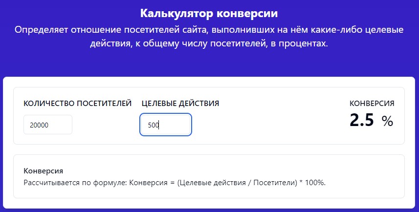 Онлайн-калькулятор конверсии