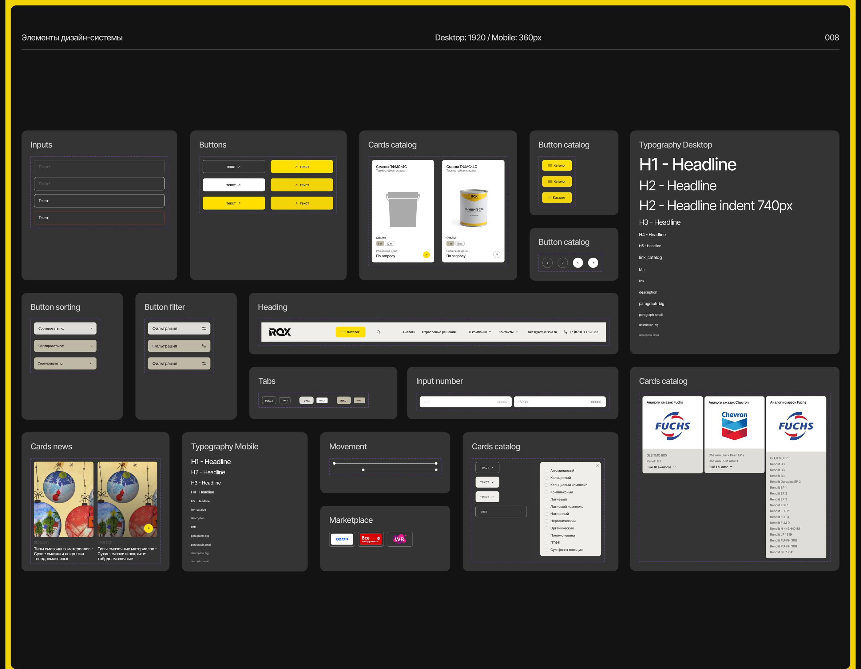 Элементы дизайн-системы