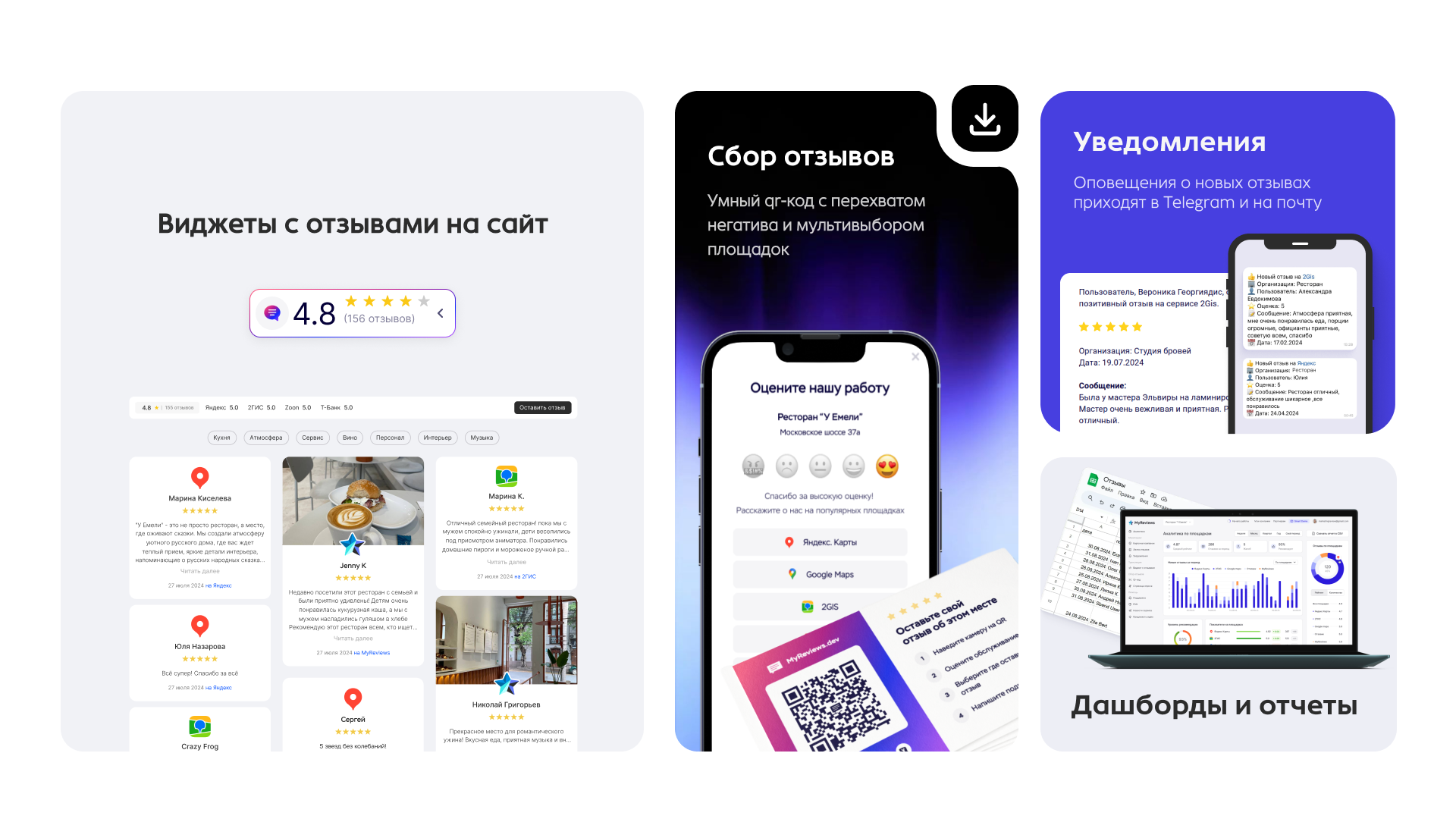 Сервис для сбора отзывов и виджет отзывов MyReviews