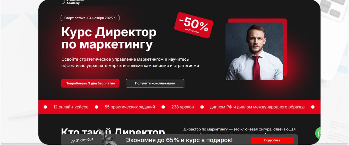 1. «Директор по маркетингу» – Digital Skills Academy