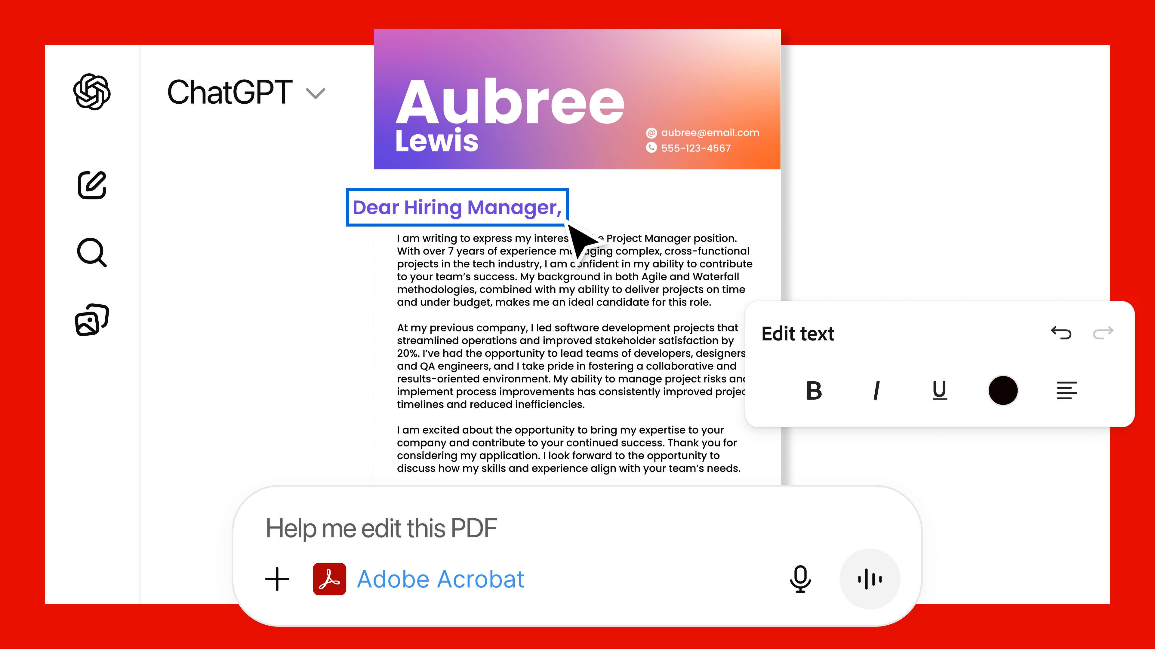 ChatGPT встроили упрощенные версии трех приложений Adobe – Photoshop, Acrobat и Adobe