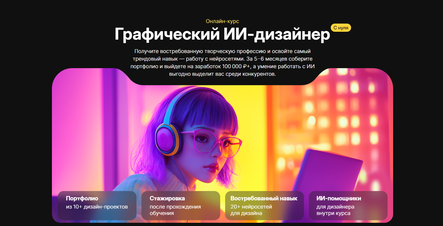 Графический ИИ-дизайнер – Академия Eduson