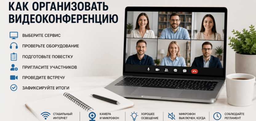 Как организовать видеоконференцию: пошаговое руководство для бизнеса и команд