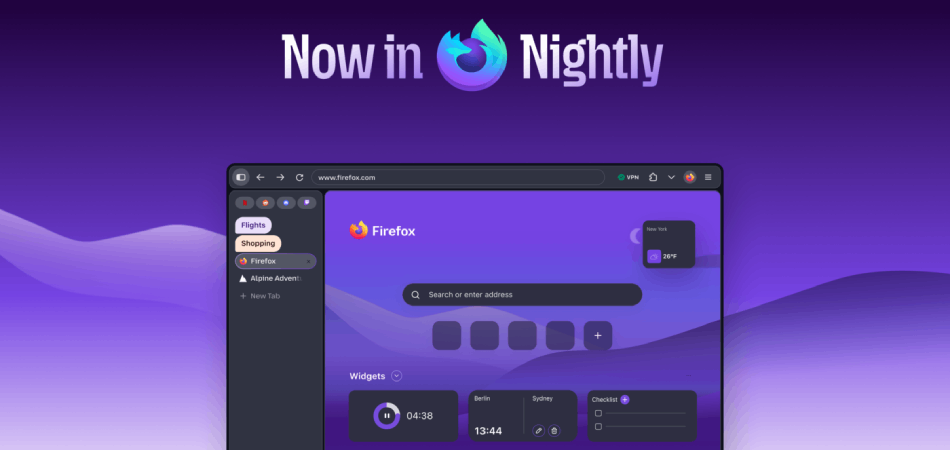 Mozilla тестирует новый дизайн браузера Firefox