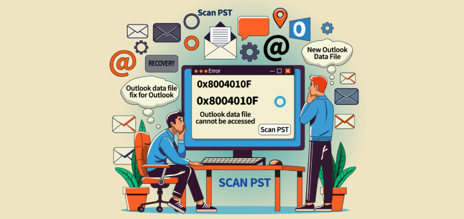 Что поможет открыть Outlook с ошибкой 0x8004010F?
