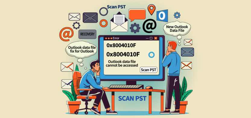 Что поможет открыть Outlook с ошибкой 0x8004010F?
