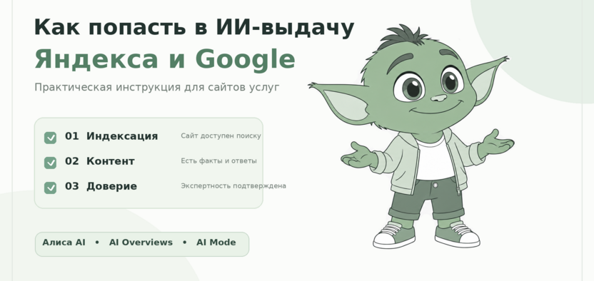 Как попасть в ИИ-выдачу Яндекса и Google