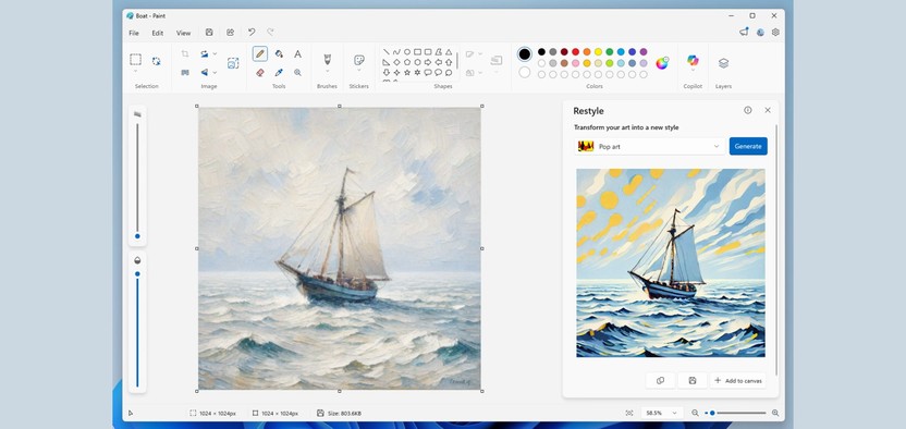 Paint научился менять стиль изображений с помощью ИИ