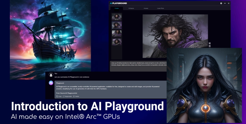 Intel представила AI Playground – локальный инструмент для генерации контента на базе ИИ