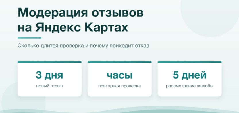 Сколько длится модерация отзывов на Яндекс Картах и почему приходит отказ в удалении