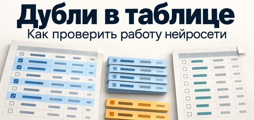 Как удалить дубли из таблицы с помощью нейросети и сохранить нужные записи