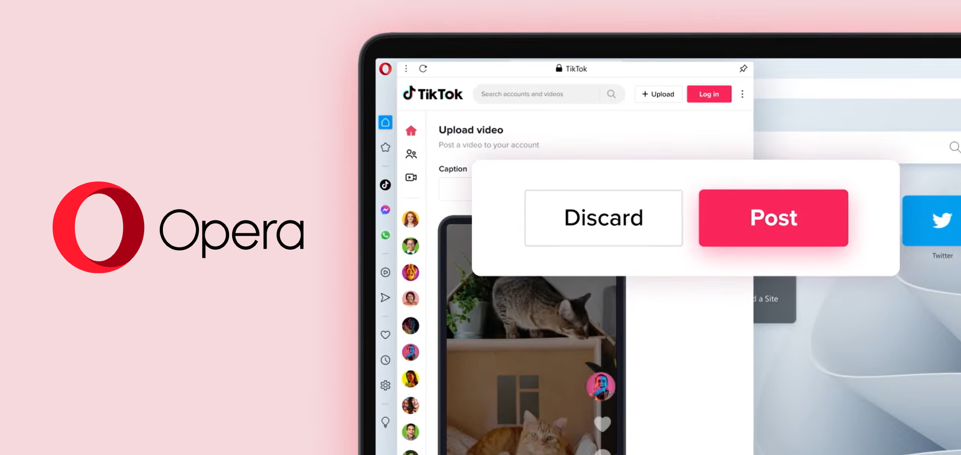Opera – первый в мире десктопный браузер с интегрированным TikTok