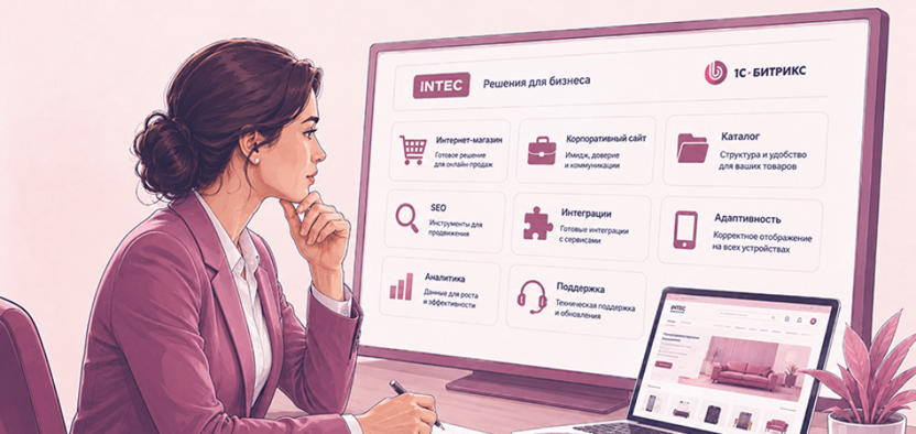Готовые решения INTEC на «1С-Битрикс» для бизнеса