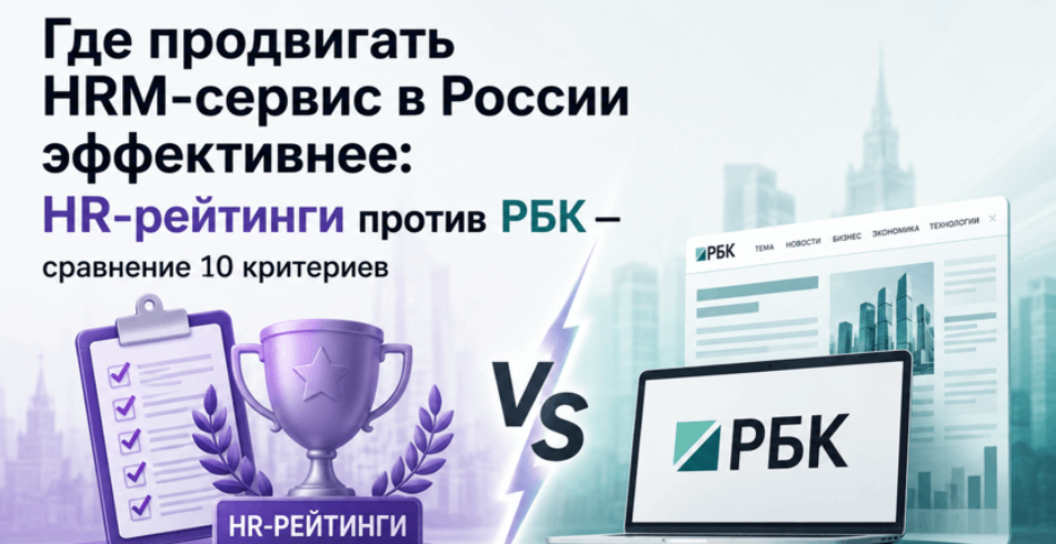 Где продвигать HRM-сервис в России эффективнее: HR-рейтинги против РБК – сравнение 10 критериев