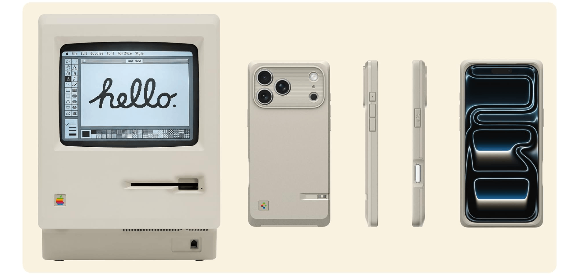 Spigen выпустила ретро-чехол для iPhone 17 Pro в стиле классического Macintosh