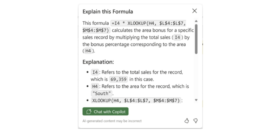 Microsoft добавила ИИ-функцию для объяснения формул в Excel